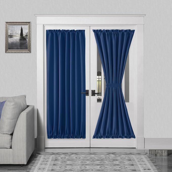 DWCN French Door Curtains – Rod Pocket Thermal Blackout Curtain by DWCN