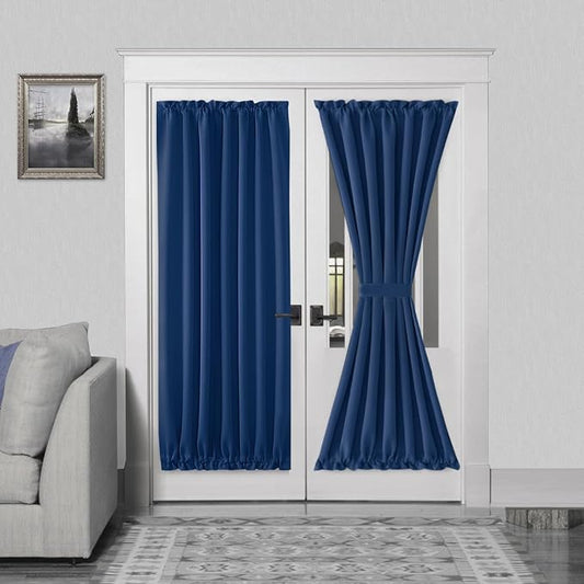 DWCN French Door Curtains – Rod Pocket Thermal Blackout Curtain by DWCN