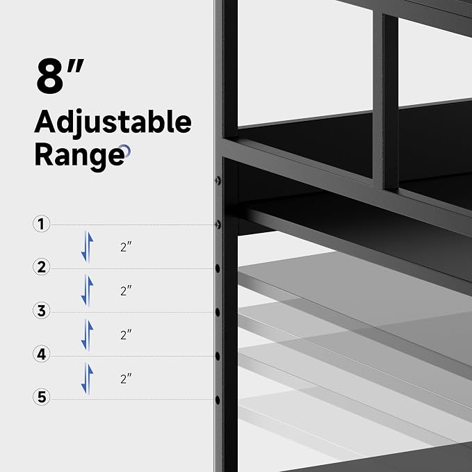 Printer Stand, Heavy Duty Sturdy 3-Tier Rolling Cart - Image 4