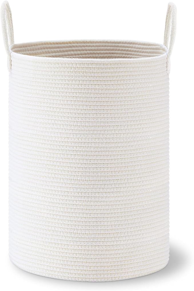 VIPOSCO Large Laundry Hamper, Tall Woven Rope Storage Basket - Image 8