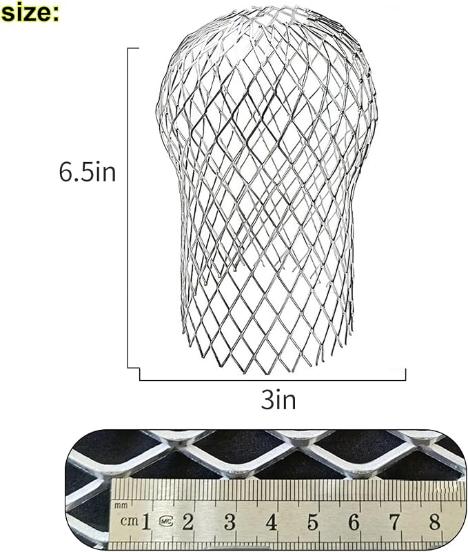 6 Pack Downspout Guard Filter, Gutter Downspout Guard Gutter Guard Strainer - Image 3