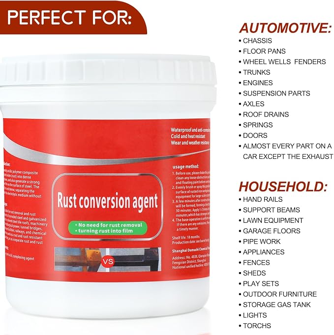 Water-Based Metallic Paint, Rust Removal Converter Metallic Paint, Rust Remover - Image 6