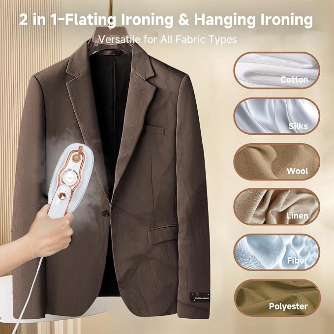 Travel Steamer for Clothes, 1200W Portable Handheld Mini Garment Steamers - Image 3