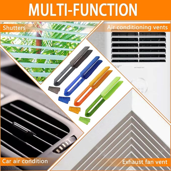 4 Pack Microfiber Blinds Duster, 4 Removable and Washable Sleeves, Cleaner - Image 5