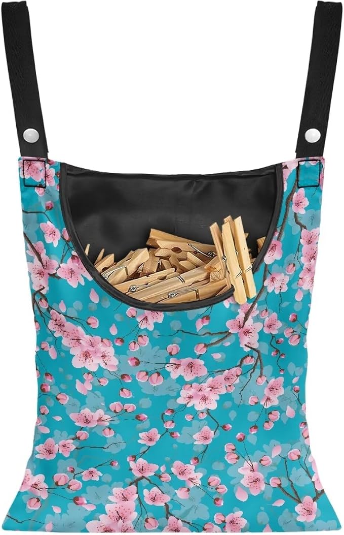 Cherry Blossom Clothespin Pouch by CREAMIC