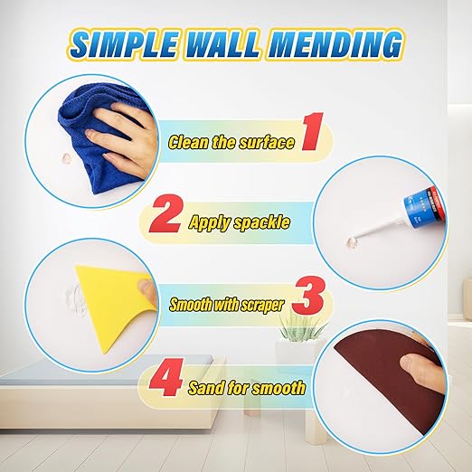 DIYSELF-Drywall-Repair-Kit-Fast-Drying, Wall Mending Agent, 9 Pack Spackle Wall - Image 6