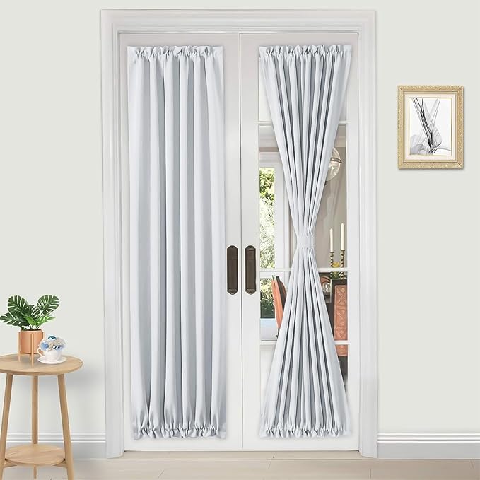DWCN French Door Curtains – Rod Pocket Thermal Curtain by DWCN