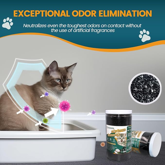 Cat Litter Deodorizer 1.2Lb Activated Carbon Litter Box Odor Eliminator - Image 7