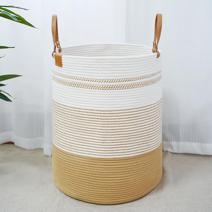 danpinera 79L Laundry Hamper Basket, Tall Round Dirty Clothes Hamper by danpinera