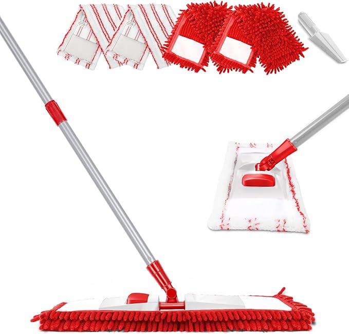 MASTERTOP Microfiber Mop for Floor Cleaning, Flat Dust Mop for Home and Kitchen by MASTERTOP
