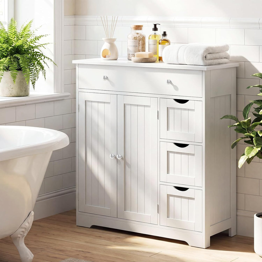 Bathroom Floor Cabinet with Concealed Storage