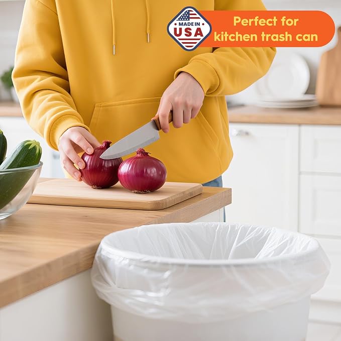 DELXO 30-33 Gallon Trash Bags, Thick Durable and Puncture-Resistant Plastic Bags - Image 7