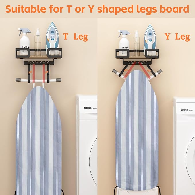 Ironing Board Holder Wall Mount, Iron Board Wall Hanger, Laundry Room - Image 7