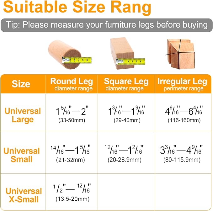CHUNZEXI 24 Pack Chair Leg Floor Protectors - Image 2