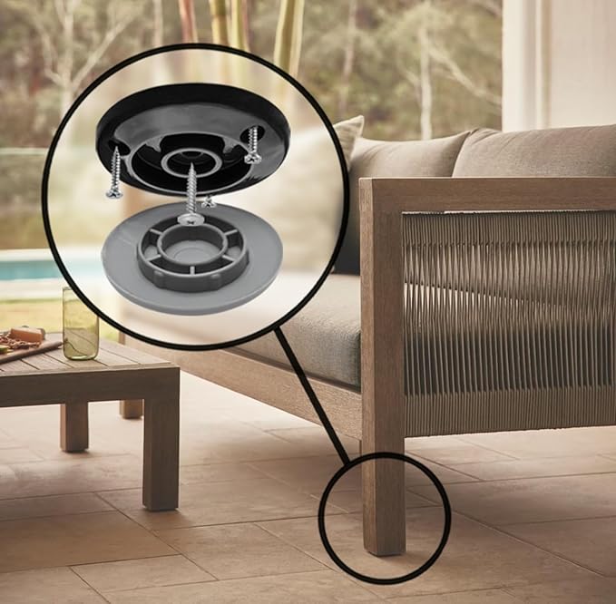 Gorilla Outdoor 2 Inch Furniture Sliders/Screw on Nylon Glide Floor Protectors - Image 3