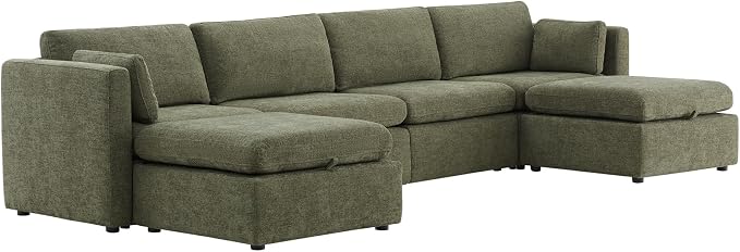 CHITA Oversized Modular Sectional Sofa, FSC Certified U Shaped Couch - Image 5