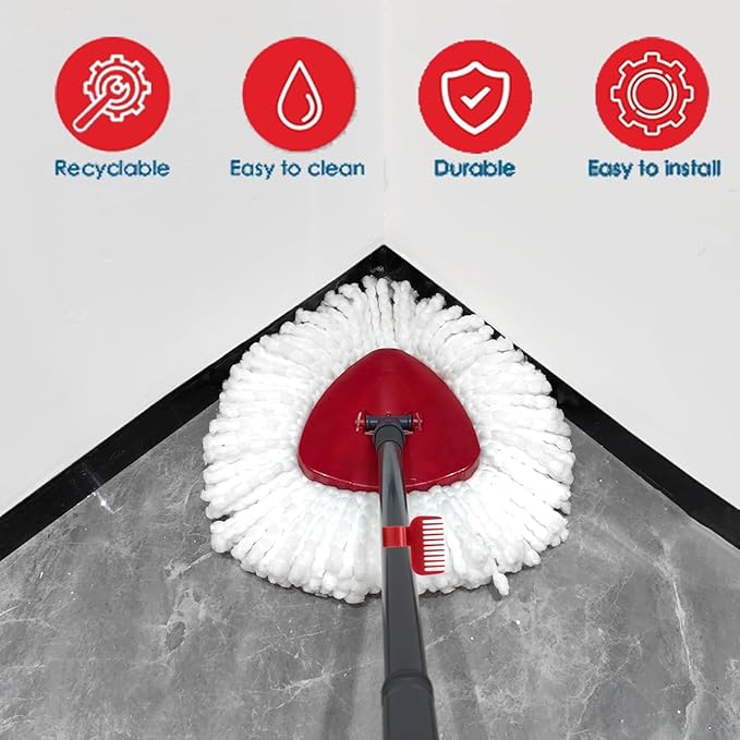 4 Pack Spin Mop Replacement Head Compatible - Image 5