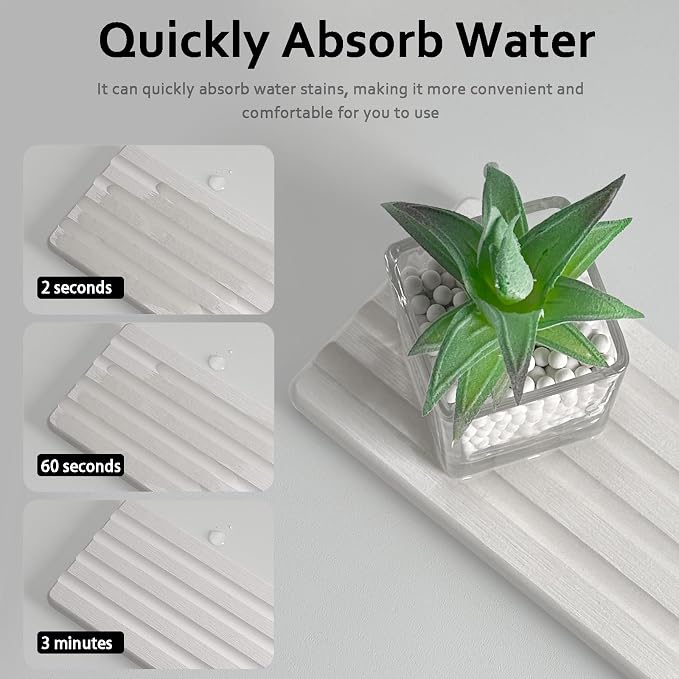 Diatomite Soap Dish, Water Absorbing Stone Tray, Kitchen Sink Organizer - Image 2