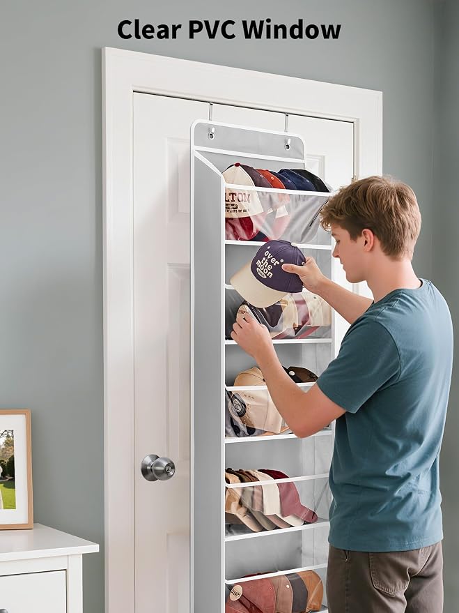 JARLINK Toy Stuffed Animal Storage, Over The Door Organizer W/Clear View Windows - Image 8