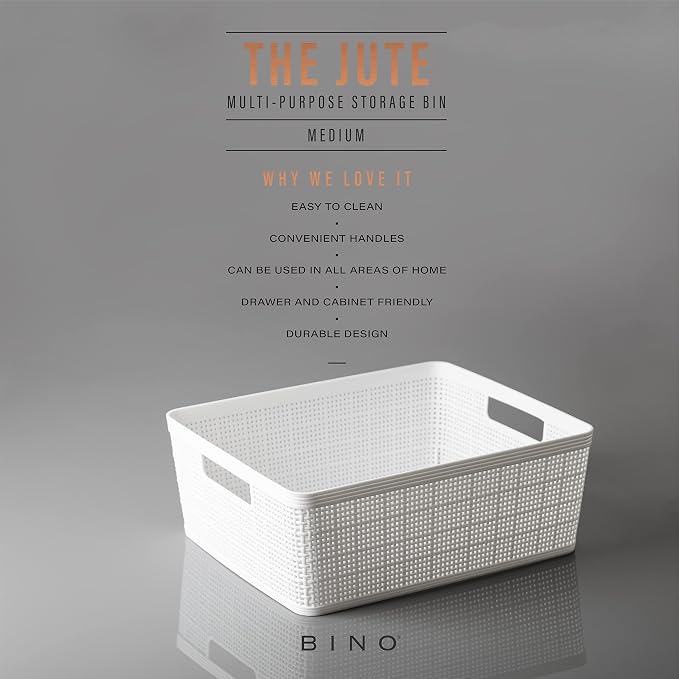 BINO | Woven Plastic Basket | Medium, Space - Image 2