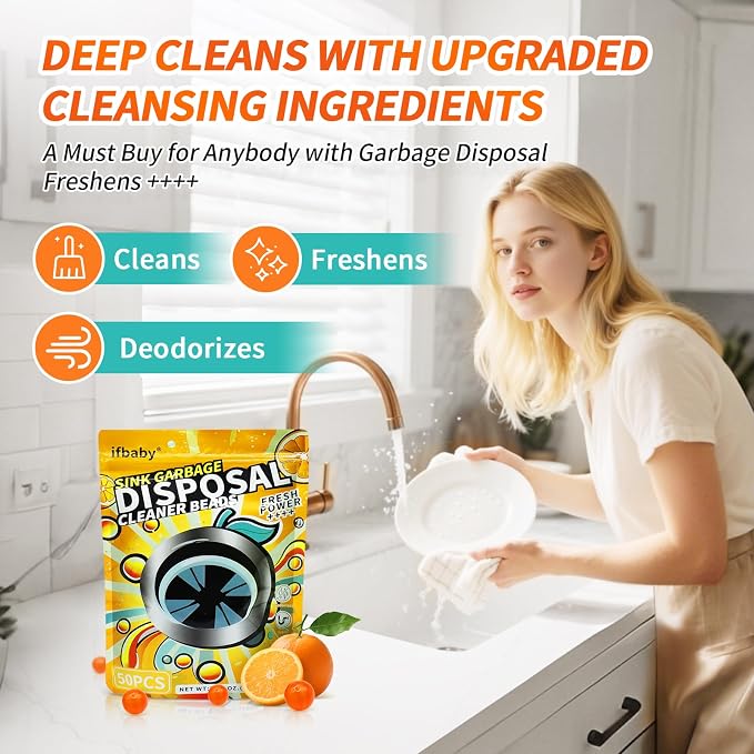 50 Count Garbage Disposal Cleaner and Deodorizer – Sink Odor Eliminator - Image 7