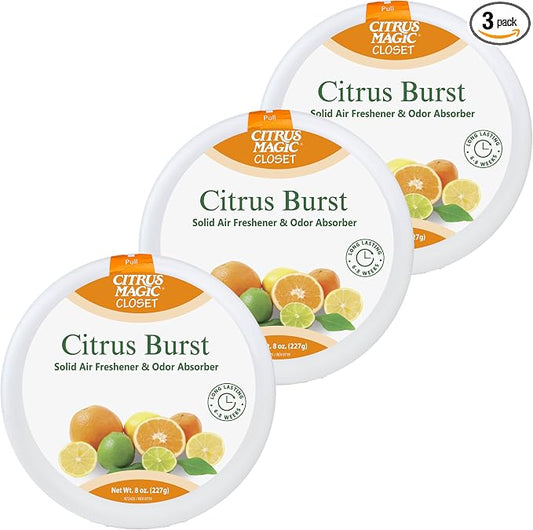 Citrus Magic For Closets Odor Absorbing Solid Air Freshener, Citrus Burst by CitrusMagic