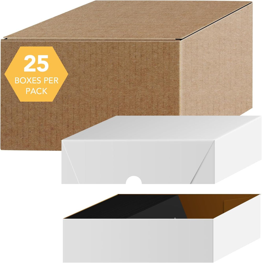 White Business Card Folding Box - Thick and Sturdy Cardboard Boxes for Storag...