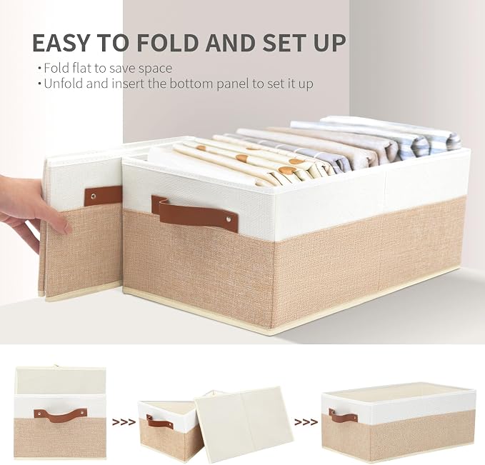 6 Pack Fabric Storage Bins, Large Storage Baskets - Image 7