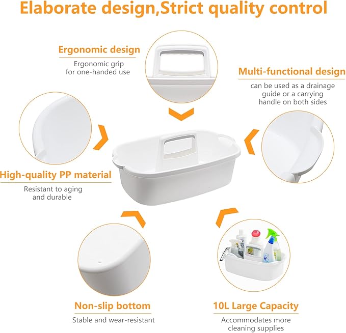 Multi-Purpose Plastic Cleaning Caddy - Image 3