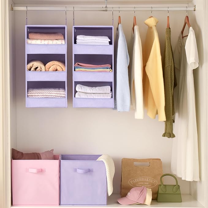 GRANNY SAYS 3 Shelf Hanging Closet Organizers and Storage, Collapsible Closet - Image 7