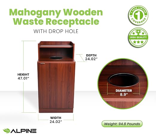 Alpine Restaurant Trash Bin Cabinet - Image 2