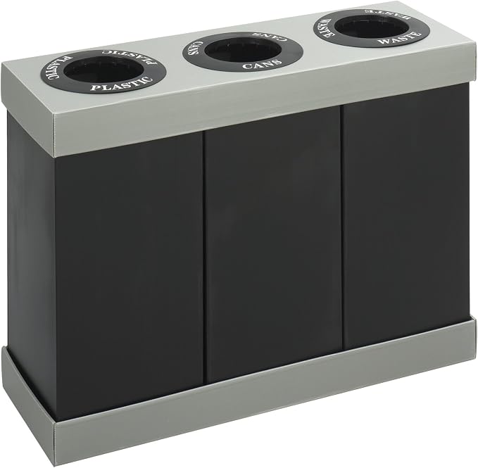 Safco Trash Can Recycle Bin Combo, 28 Gallon Each, At Your Disposal Recycling by SafcoProducts