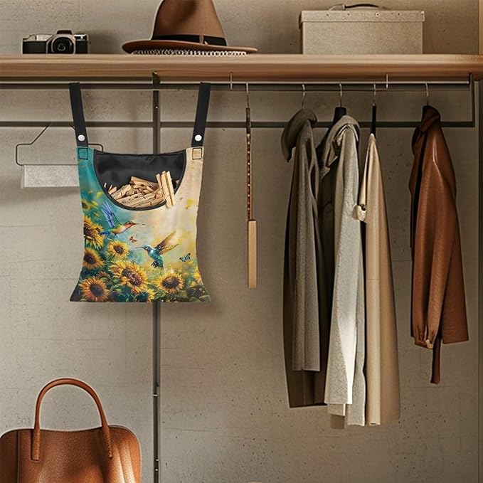 2 Pcs Clothes Pin Hanging Bag - Image 5