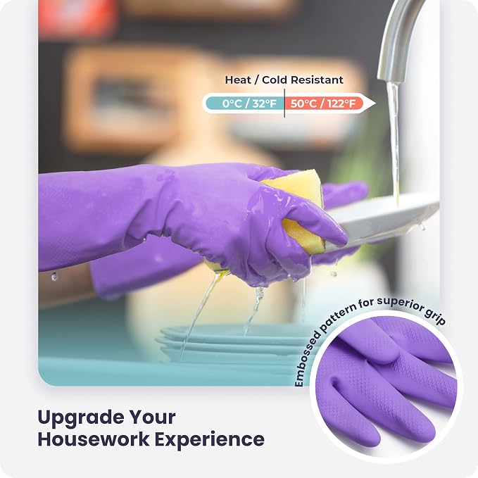 FMP Brands 3/6/12/60 Pairs Cleaning Gloves, Waterproof Rubber Gloves - Image 2