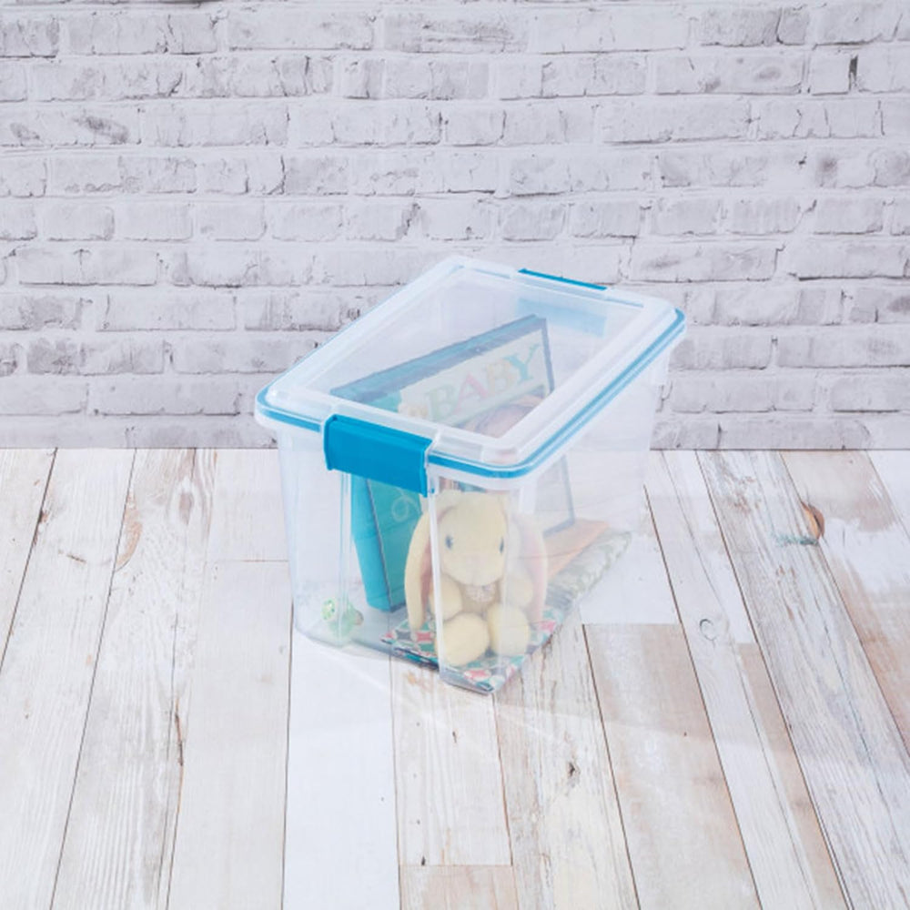 Sterilite Gasket Storage Box with Lids for Home & Office, 20 Quart, 12-Pack