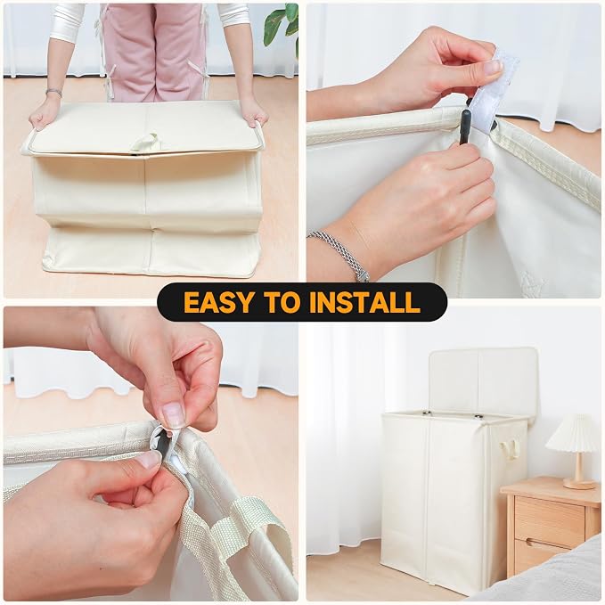 150L Double Laundry Hamper - Image 3