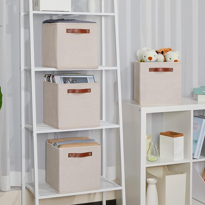 Temary 11x11 Storage Cubes Fabric Storage Cubes Storage Bins - Image 5