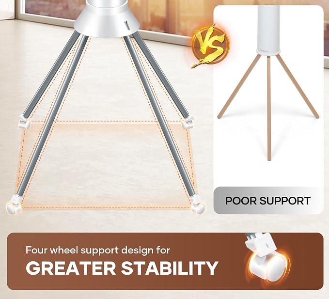 4-Legged Foldable Clothes Drying Rack - Image 4