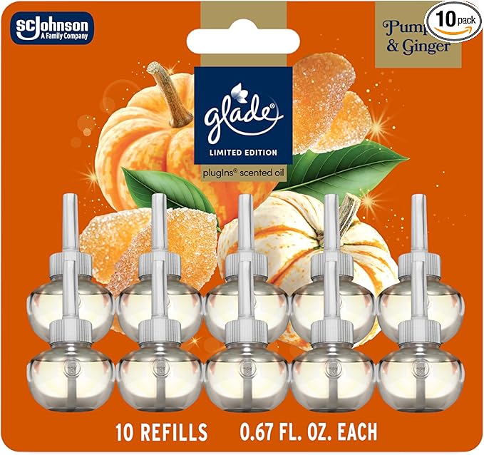 Glade PlugIns Refills Air Freshener, Pumpkin & Ginger, Scented and Essential by Glade