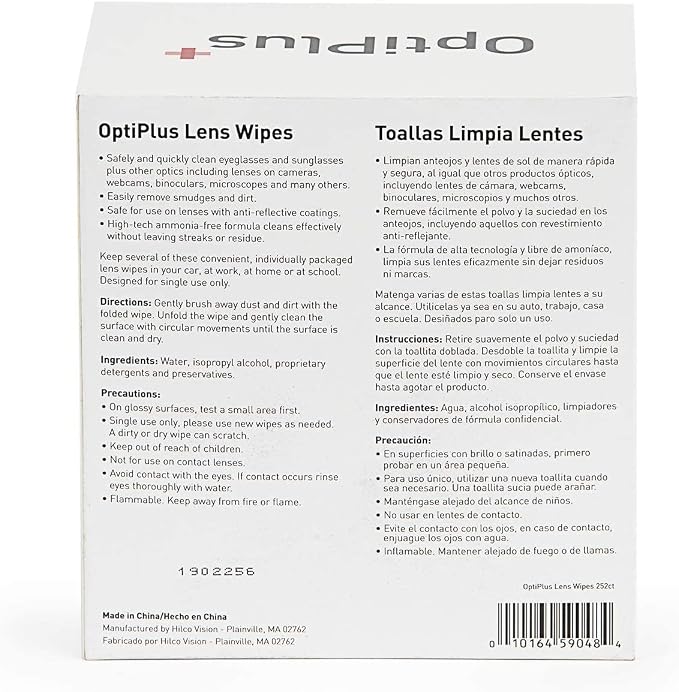 OptiPlus Eyeglass Lens Wipes l Pre-Moistened l Cleaning Wipes - Image 3
