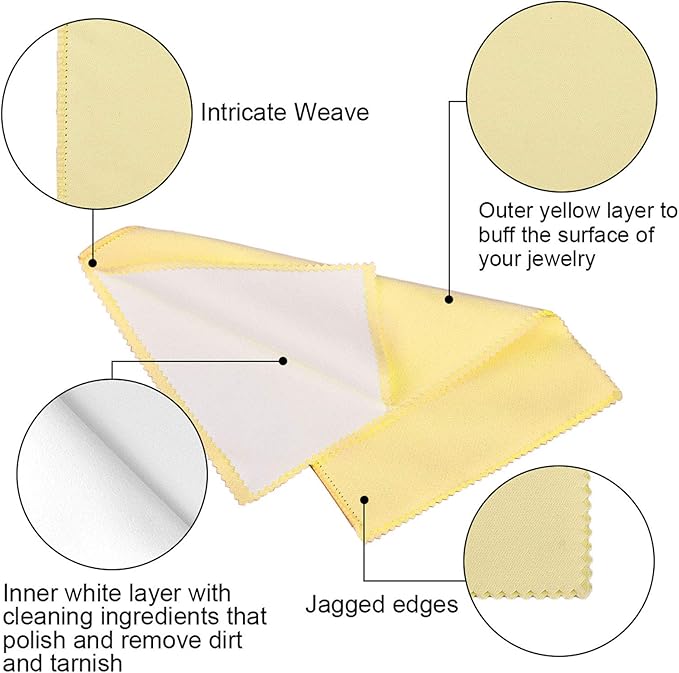 SEVENWELL Silver Polishing Cloth, Jewelry Cleaner Cloth - Image 2
