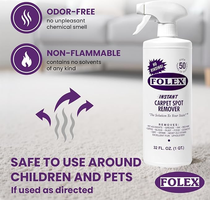 FOLEX Instant Carpet Spot Remover 32 oz – Powerful Stain Remover - Image 4