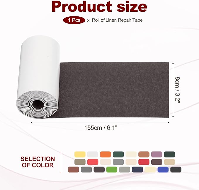 PATIKIL Leather Patches Tape for Furniture, 3.2 x 61 Inch Self Adhesive Vinyl - Image 2