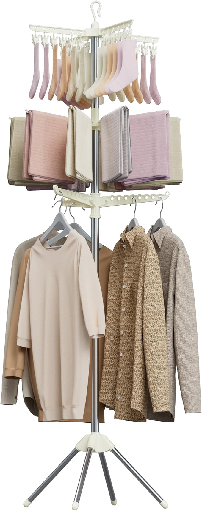 Clothes Drying Rack Foldable, 79.5 inch 3 Tier Laundry Drying Rack by Unknown