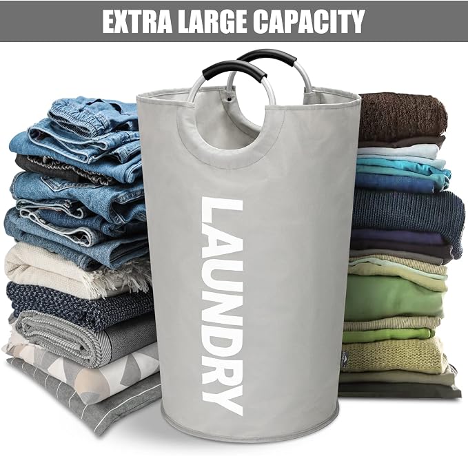 DOKEHOM 125L X-Large Collapsible Washing Laundry Basket Bag - Image 6