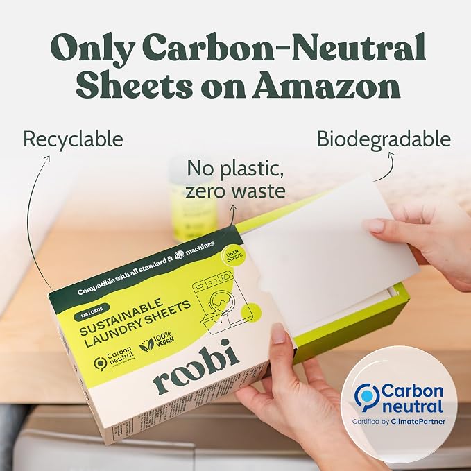 Roobi Laundry Detergent Sheets. Up to 128 Loads, Liquidless Detergent. Carbon - Image 2