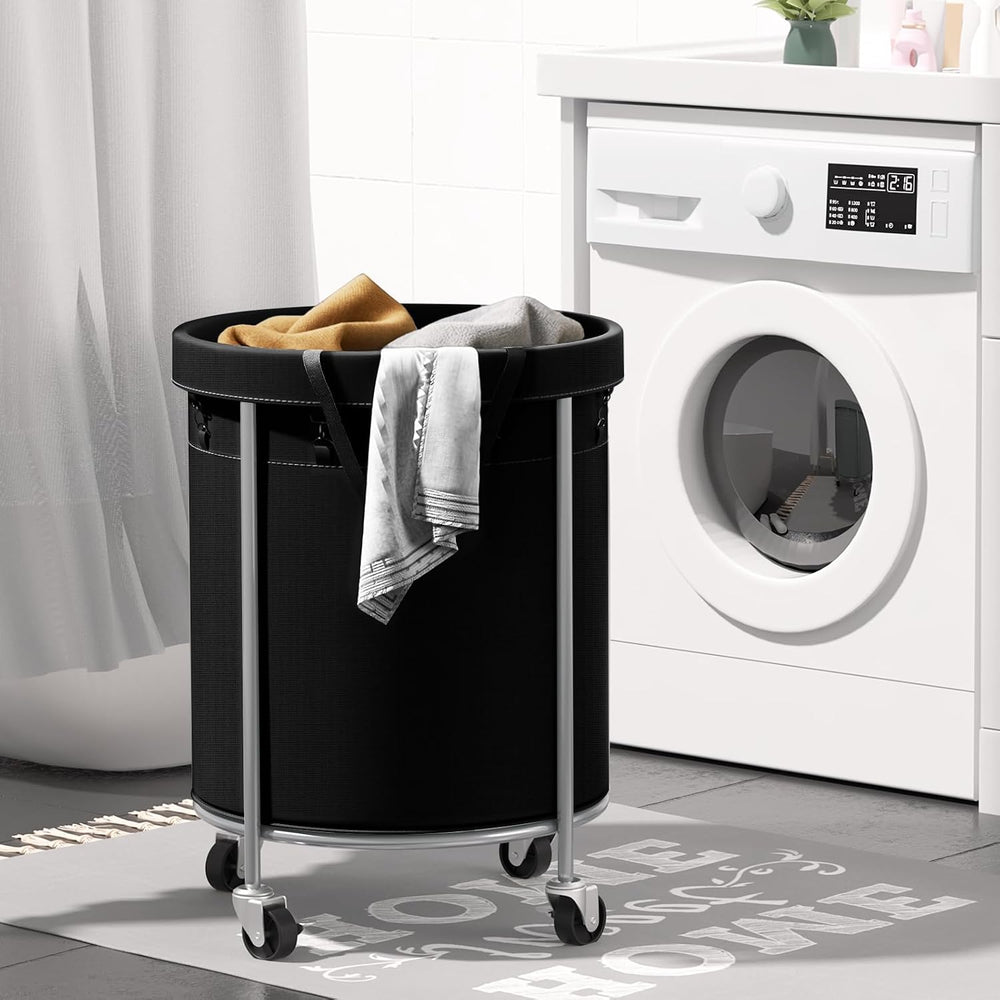 Aduanbang 170L Laundry Basket with Wheels, Rolling Hamper with Removable Bag ...