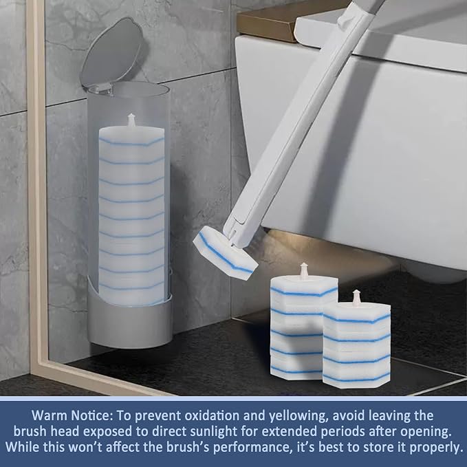 Disposable Toilet Bowl Wand Refills, Wand Replacement Head - Image 3
