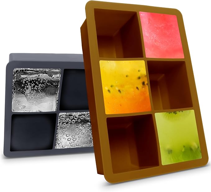 Silicone Ice Cube Trays with Lids, Large Square Ice Cube Molds - Image 8