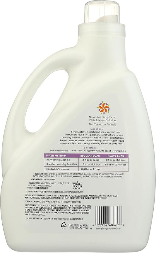 365 by Whole Foods Market, Concentrated Laundry Detergent, Lavender Citrus Scent - Image 2